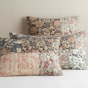 Pottery Barn Rosalyn Patchwork Quilted Cotton Euro Sham SINGLE